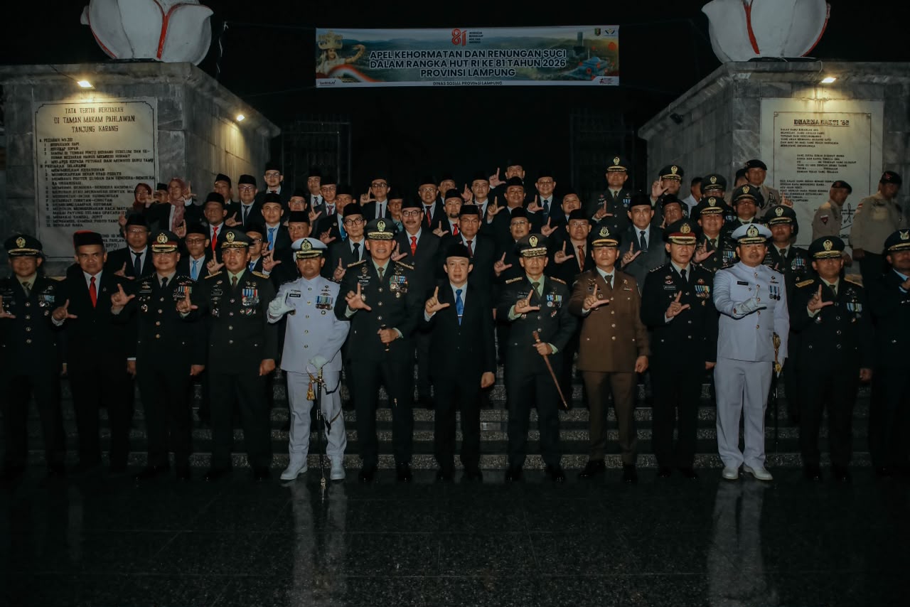Sekdaprov Marindo Ikuti Apel Kehormatan dan Renungan Suci rangkaian HUT ke-81 Kemerdekaan Republik Indonesia